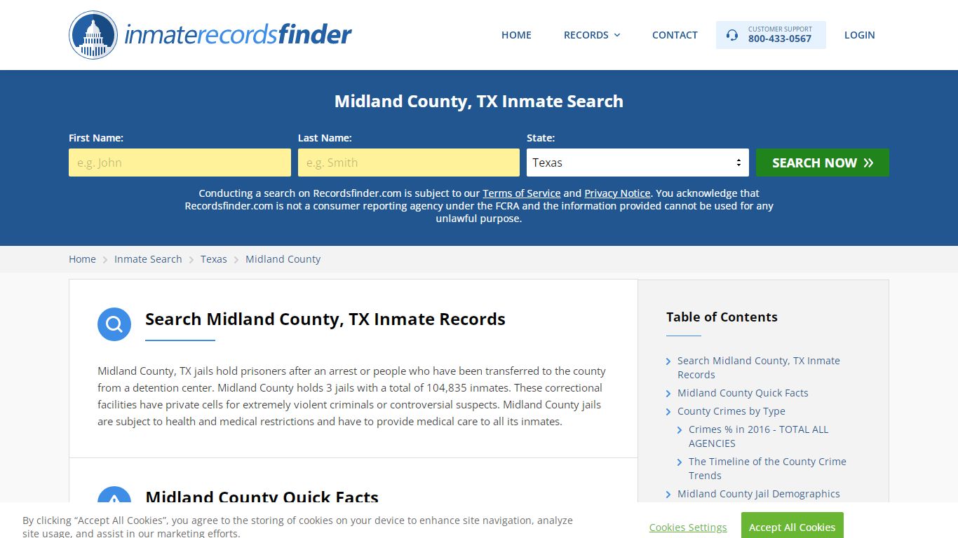 Midland County, TX Inmate Lookup & Jail Records Online